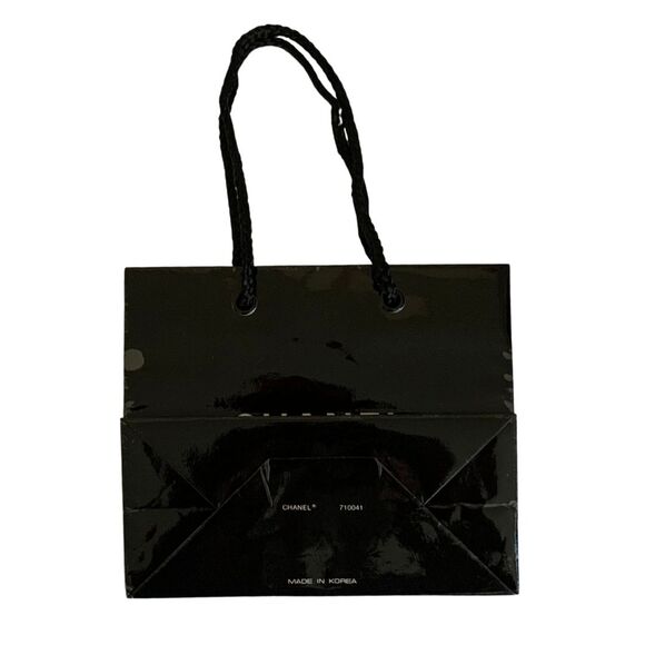 CHANEL Paper Reusable Shopping Bag Black  Small - Picture 4 of 4
